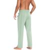 imageCOOFANDY Men Cotton Yoga Pants Casual Sweatpants Jogger Open Bottom Lounge Pants with PocketsLight Green