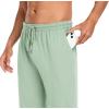 imageCOOFANDY Men Cotton Yoga Pants Casual Sweatpants Jogger Open Bottom Lounge Pants with PocketsLight Green