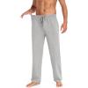 imageCOOFANDY Men Cotton Yoga Pants Casual Sweatpants Jogger Open Bottom Lounge Pants with PocketsLight Heather Grey