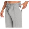 imageCOOFANDY Men Cotton Yoga Pants Casual Sweatpants Jogger Open Bottom Lounge Pants with PocketsLight Heather Grey