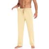 imageCOOFANDY Men Cotton Yoga Pants Casual Sweatpants Jogger Open Bottom Lounge Pants with PocketsLight Khaki