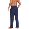 imageCOOFANDY Men Cotton Yoga Pants Casual Sweatpants Jogger Open Bottom Lounge Pants with PocketsNavy Blue