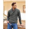 imageCOOFANDY Men Dress Sweater Shawl Collar Sweatshirt Fashion Light Fleece Sweatshirt Dark BlueDark Grey