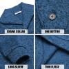 imageCOOFANDY Men Dress Sweater Shawl Collar Sweatshirt Fashion Light Fleece Sweatshirt Dark BlueSky Blue