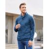 imageCOOFANDY Men Dress Sweater Shawl Collar Sweatshirt Fashion Light Fleece Sweatshirt Dark BlueSky Blue