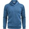 imageCOOFANDY Men Dress Sweater Shawl Collar Sweatshirt Fashion Light Fleece Sweatshirt Dark BlueSky Blue