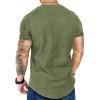 imageCOOFANDY Men Muscle Workout T Shirt Gym Bodybuilding Active Short Sleeve Tee Top BlackOne Piece Army Green