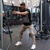 imageCOOFANDY Men Muscle Workout T Shirt Gym Bodybuilding Active Short Sleeve Tee Top BlackOne Piece Black American Flag