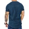 imageCOOFANDY Men Muscle Workout T Shirt Gym Bodybuilding Active Short Sleeve Tee Top BlackOne Piece Dark Blue