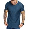 imageCOOFANDY Men Muscle Workout T Shirt Gym Bodybuilding Active Short Sleeve Tee Top BlackOne Piece Dark Blue