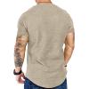 imageCOOFANDY Men Muscle Workout T Shirt Gym Bodybuilding Active Short Sleeve Tee Top BlackOne Piece Khaki