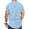 imageCOOFANDY Men Muscle Workout T Shirt Gym Bodybuilding Active Short Sleeve Tee Top BlackOne Piece Light Blue
