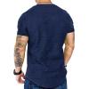 imageCOOFANDY Men Muscle Workout T Shirt Gym Bodybuilding Active Short Sleeve Tee Top BlackOne Piece Navy Blue
