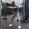 imageCOOFANDY Men Muscle Workout T Shirt Gym Bodybuilding Active Short Sleeve Tee Top BlackOne Piece Pattern13 Tie Dye Print