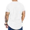 imageCOOFANDY Men Muscle Workout T Shirt Gym Bodybuilding Active Short Sleeve Tee Top BlackOne Piece White