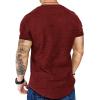 imageCOOFANDY Men Muscle Workout T Shirt Gym Bodybuilding Active Short Sleeve Tee Top BlackOne Piece Wine Red