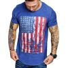 imageCOOFANDY Men Muscle Workout T Shirt Gym Bodybuilding Active Short Sleeve Tee Top BlackTwo Pack Black American FlagBlue American Flag