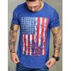 imageCOOFANDY Men Muscle Workout T Shirt Gym Bodybuilding Active Short Sleeve Tee Top BlackTwo Pack Black American FlagBlue American Flag