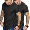 imageCOOFANDY Men Muscle Workout T Shirt Gym Bodybuilding Active Short Sleeve Tee Top BlackTwo Pack BlackBlack