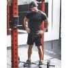 imageCOOFANDY Men Muscle Workout T Shirt Gym Bodybuilding Active Short Sleeve Tee Top BlackTwo Pack BlackBlack