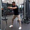 imageCOOFANDY Men Muscle Workout T Shirt Gym Bodybuilding Active Short Sleeve Tee Top BlackTwo Pack BlackBlack