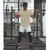 imageCOOFANDY Men Muscle Workout T Shirt Gym Bodybuilding Active Short Sleeve Tee Top BlackTwo Pack BlackKhaki