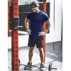 imageCOOFANDY Men Muscle Workout T Shirt Gym Bodybuilding Active Short Sleeve Tee Top BlackTwo Pack BlackNavy Blue