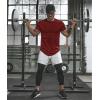 imageCOOFANDY Men Muscle Workout T Shirt Gym Bodybuilding Active Short Sleeve Tee Top BlackTwo Pack BlackWine Red