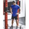 imageCOOFANDY Men Muscle Workout T Shirt Gym Bodybuilding Active Short Sleeve Tee Top BlackTwo Pack Blueblack