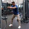 imageCOOFANDY Men Muscle Workout T Shirt Gym Bodybuilding Active Short Sleeve Tee Top BlackTwo Pack GreyBlue