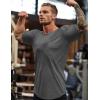 imageCOOFANDY Men Muscle Workout T Shirt Gym Bodybuilding Active Short Sleeve Tee Top BlackTwo Pack WhiteGrey