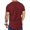 imageCOOFANDY Mens 2 Pack Muscle V Neck T Shirt Fitted Gym Workout Short Sleeve Bodybuilding TeeBlack Redv Neck