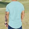 imageCOOFANDY Mens 2 Pack Muscle V Neck T Shirt Fitted Gym Workout Short Sleeve Bodybuilding TeeBlackMint Green V Neck