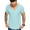 imageCOOFANDY Mens 2 Pack Muscle V Neck T Shirt Fitted Gym Workout Short Sleeve Bodybuilding TeeBlackMint Green V Neck