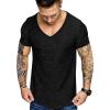imageCOOFANDY Mens 2 Pack Muscle V Neck T Shirt Fitted Gym Workout Short Sleeve Bodybuilding TeeBlackMint Green V Neck
