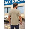 imageCOOFANDY Mens 2 Pack Muscle V Neck T Shirt Fitted Gym Workout Short Sleeve Bodybuilding TeeLight Khaki