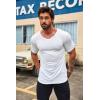 imageCOOFANDY Mens 2 Pack Muscle V Neck T Shirt Fitted Gym Workout Short Sleeve Bodybuilding TeeWhite