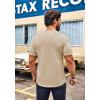 imageCOOFANDY Mens 2 Pack Muscle V Neck T Shirt Fitted Gym Workout Short Sleeve Bodybuilding TeeWhite Light Khaki