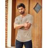 imageCOOFANDY Mens 2 Pack Muscle V Neck T Shirt Fitted Gym Workout Short Sleeve Bodybuilding TeeWhite Light Khaki
