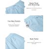 imageCOOFANDY Mens 2 Piece Cotton Linen Sets Summer Beach Outfits Casual Short Sleeve Henley Shirts and Vacation ShortsBlue