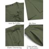 imageCOOFANDY Mens 2 Piece Linen Set Long Sleeve Henley Shirts Casual Beach Pants With Pockets Summer Yoga OutfitsArmy Green