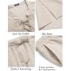 imageCOOFANDY Mens 2 Piece Linen Set Long Sleeve Henley Shirts Casual Beach Pants With Pockets Summer Yoga OutfitsBeige
