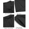imageCOOFANDY Mens 2 Piece Linen Set Long Sleeve Henley Shirts Casual Beach Pants With Pockets Summer Yoga OutfitsBlack
