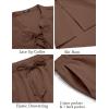 imageCOOFANDY Mens 2 Piece Linen Set Long Sleeve Henley Shirts Casual Beach Pants With Pockets Summer Yoga OutfitsBrown