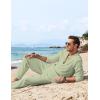 imageCOOFANDY Mens 2 Piece Linen Set Long Sleeve Henley Shirts Casual Beach Pants With Pockets Summer Yoga OutfitsLight Green