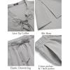 imageCOOFANDY Mens 2 Piece Linen Set Long Sleeve Henley Shirts Casual Beach Pants With Pockets Summer Yoga OutfitsLight Grey