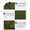 imageCOOFANDY Mens 2 Pieces Cotton Linen Set Casual Short Sleeve Henley Shirts Beach Yoga Pants Summer OutfitsArmy Green