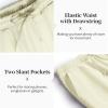 imageCOOFANDY Mens 2 Pieces Cotton Linen Set Casual Short Sleeve Henley Shirts Beach Yoga Pants Summer OutfitsBeige