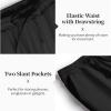 imageCOOFANDY Mens 2 Pieces Cotton Linen Set Casual Short Sleeve Henley Shirts Beach Yoga Pants Summer OutfitsBlack