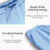 imageCOOFANDY Mens 2 Pieces Cotton Linen Set Casual Short Sleeve Henley Shirts Beach Yoga Pants Summer OutfitsBlue